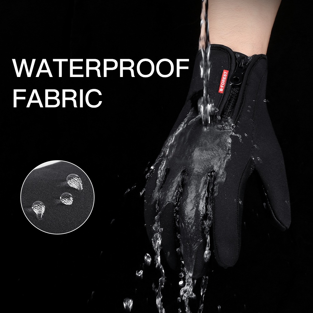 Waterproof Mitten Ski - ถุงมือปั่นจักรยานให้ความอบอุ่นกลางแจ้งจักรยานวิ่งกันลมถุงมือเล่นสกีสำหรับเดินป่าตั้งแคมป์ถุงมือรถจักรยานยนต์ผู้ชายฤดูใบไม้ร่วงฤดูหนาว