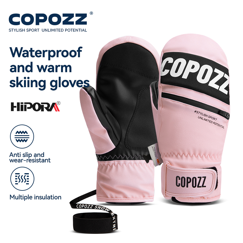 Waterproof Mitten Ski - ถุงมือสกี COPOZZ 3M Thinsulate สำหรับผู้หญิงและผู้ชาย กันลม