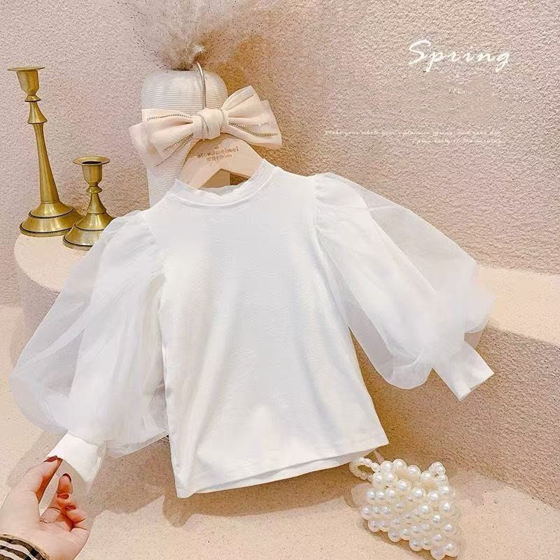 Winter Clothing For 1 Year Old Girl - เสื้อยืดแขนยาวพองสำหรับเด็กผู้หญิง เสื้อผ้าเด็กทารก ฤดูหนาว ฤดูใบไม้ร่วง เสื้อคลุมสไตล์เกาหลี เด็ก