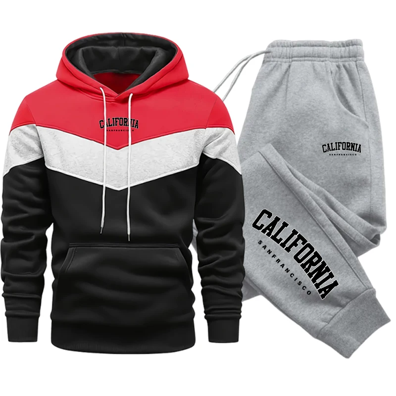 Winter Clothing Fashion - ชุดวอร์มแฟชั่นผู้ชาย ลายพิมพ์ เสื้อฮู้ดลำลอง เสื้อสเวตเชิ้ตสำหรับกิจกรรมกลางแจ้ง เสื้อผ้ากีฬา วิ่งจ๊อกกิ้ง