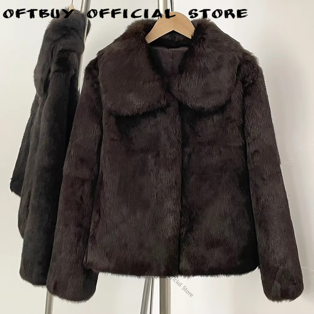 Winter Clothing Store - เสื้อโค้ทขนสัตว์แท้ แจ็คเก็ตขนกระต่ายธรรมชาติแบบสั้น เสื้อผ้าฤดูใบไม้ร่วงและฤดูหนาว แฟชั่นผู้หญิง เสื้อโค้ทขนสัตว์แท้ให้ความอบอุ่น เสื้อคลุมตัวนอกสำหรับผู้หญิง