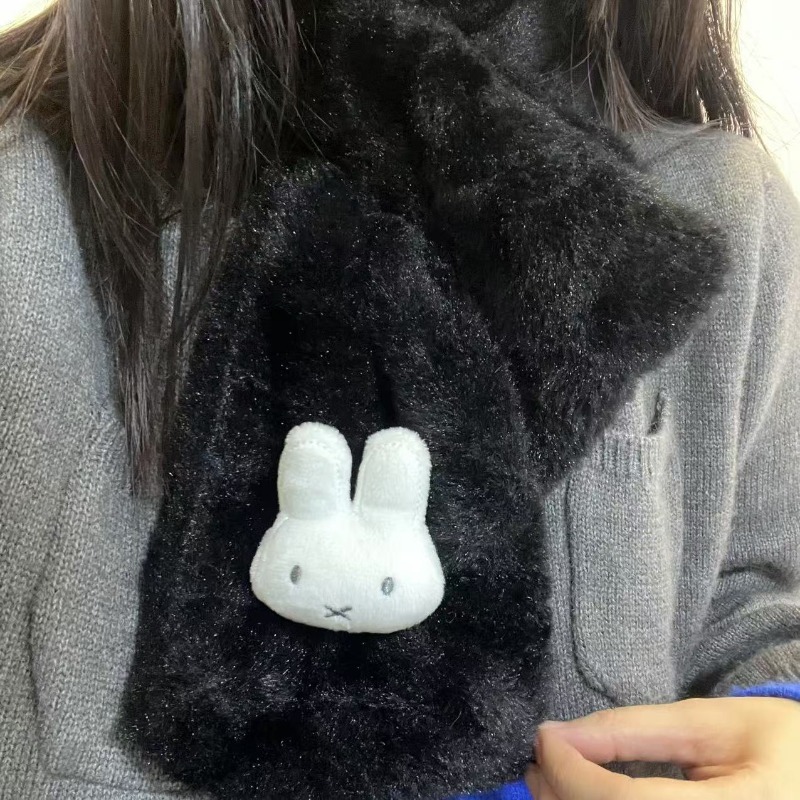 ผ้าพันคอสีขาวลายมิฟฟี่ |   ผ้า - Winter Clothing Cute บทวิจารณ์และราคา
