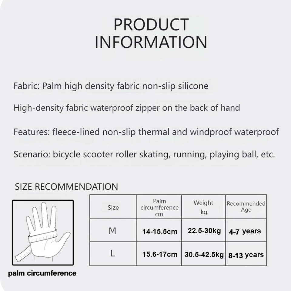 ถุงมือเด็ก GTUBIKE ถุงมือปั่นจ - Waterproof Mitten Ski บทวิจารณ์และราคา