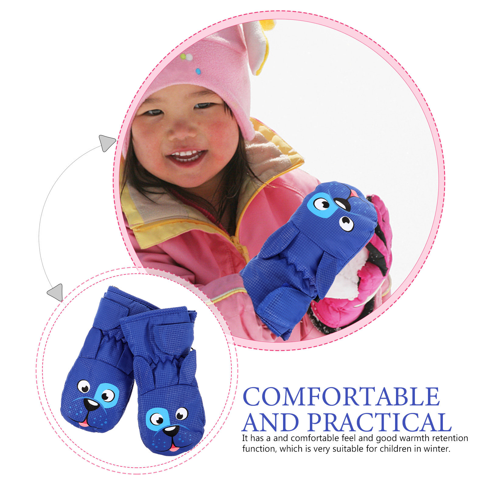 ถุงมือสกี ถุงมือกันลมสำหรับเด็ - Waterproof Mitten Ski บทวิจารณ์และราคา