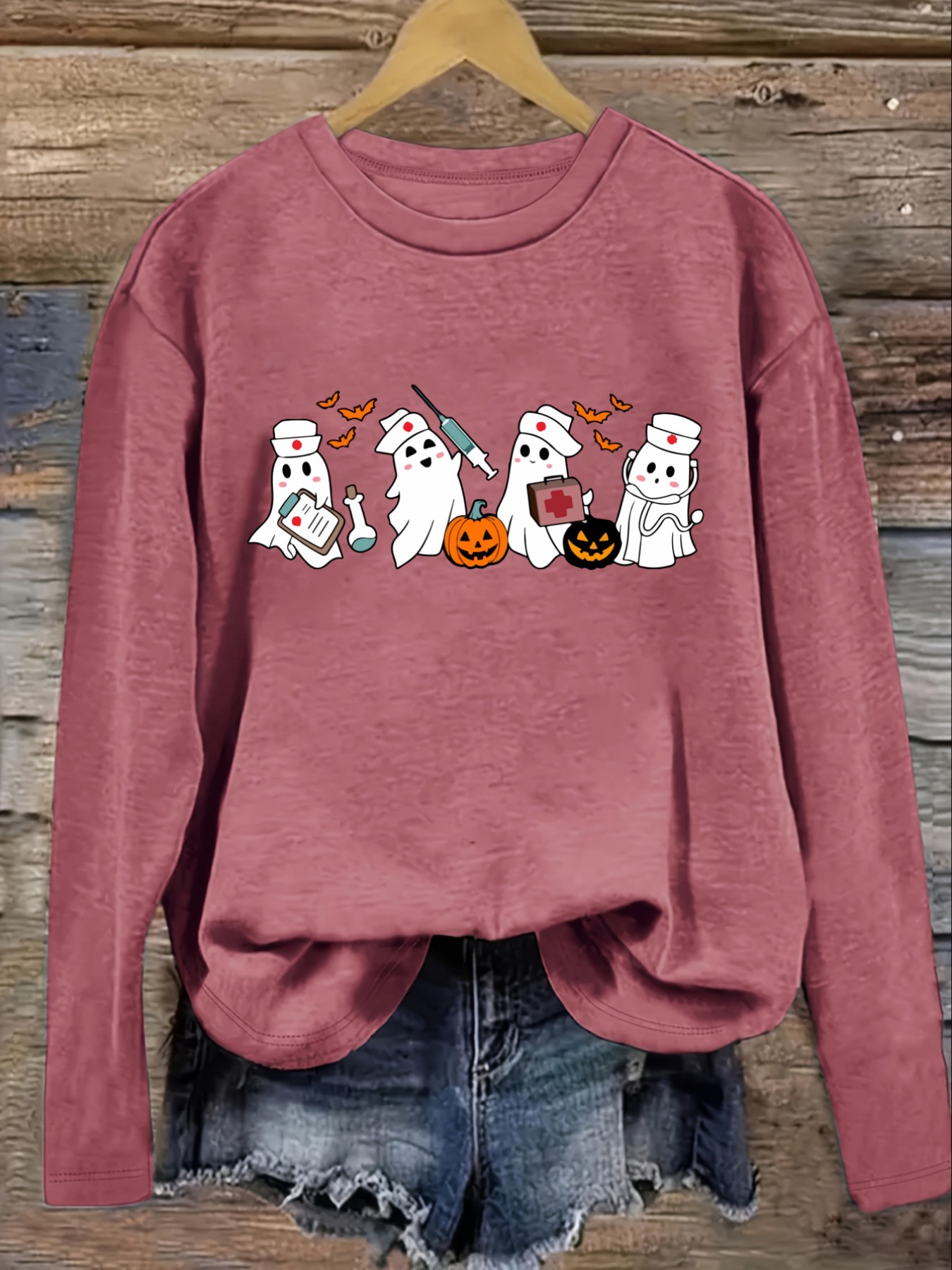 เสื้อยืดแขนยาวคอกลมลำลองสำหรับ - Winter Clothing Cute บทวิจารณ์และราคา