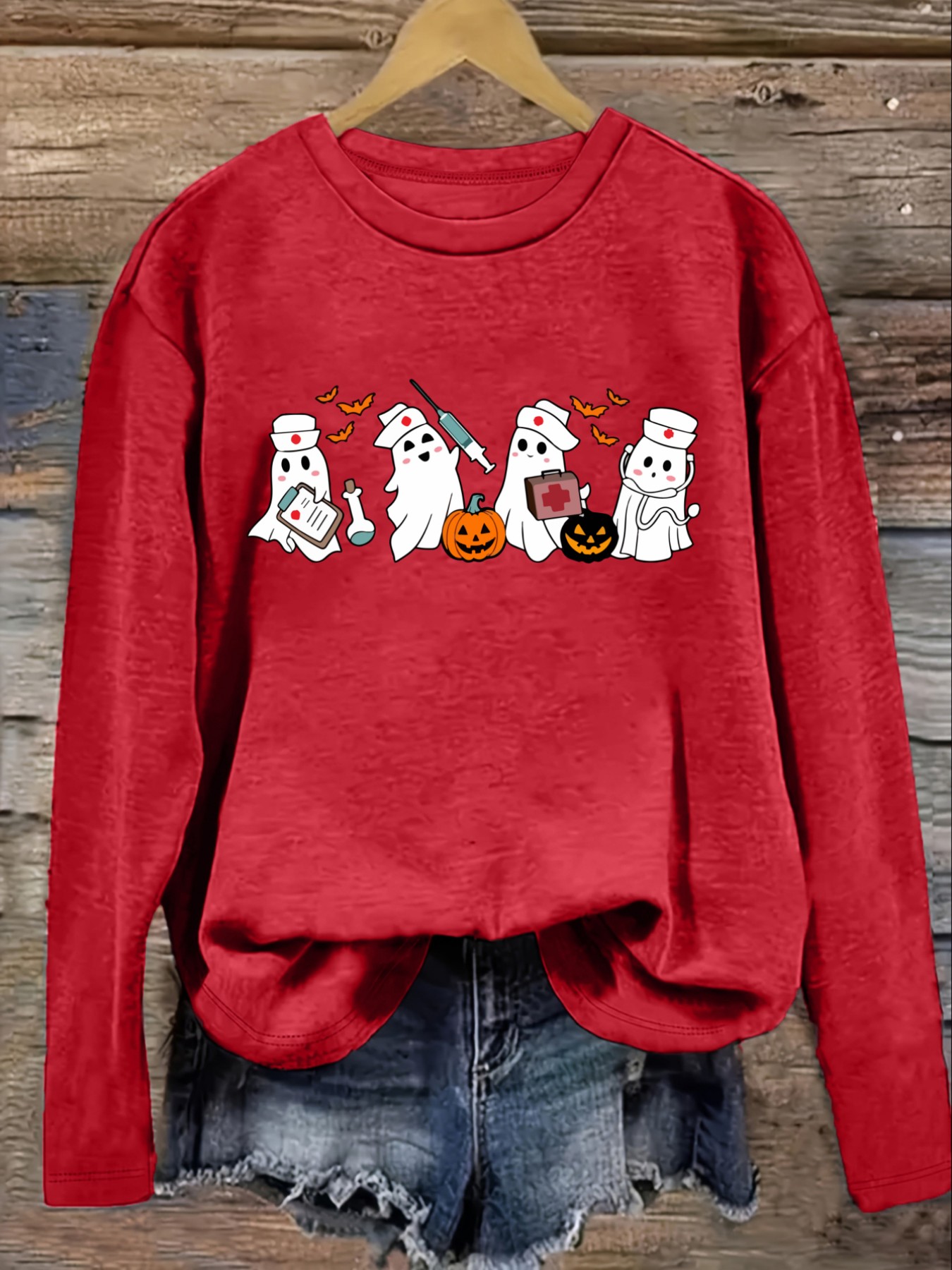 เสื้อยืดแขนยาวคอกลมลำลองสำหรับ - Winter Clothing Cute บทวิจารณ์และราคา