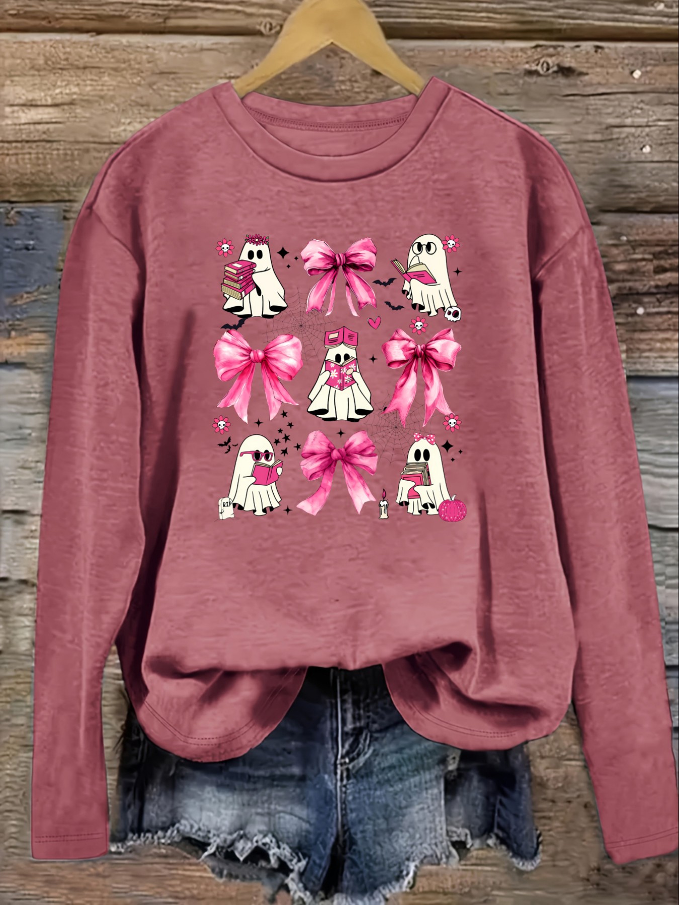 เสื้อยืดแขนยาวคอกลมลำลองสำหรับ - Winter Clothing Cute บทวิจารณ์และราคา