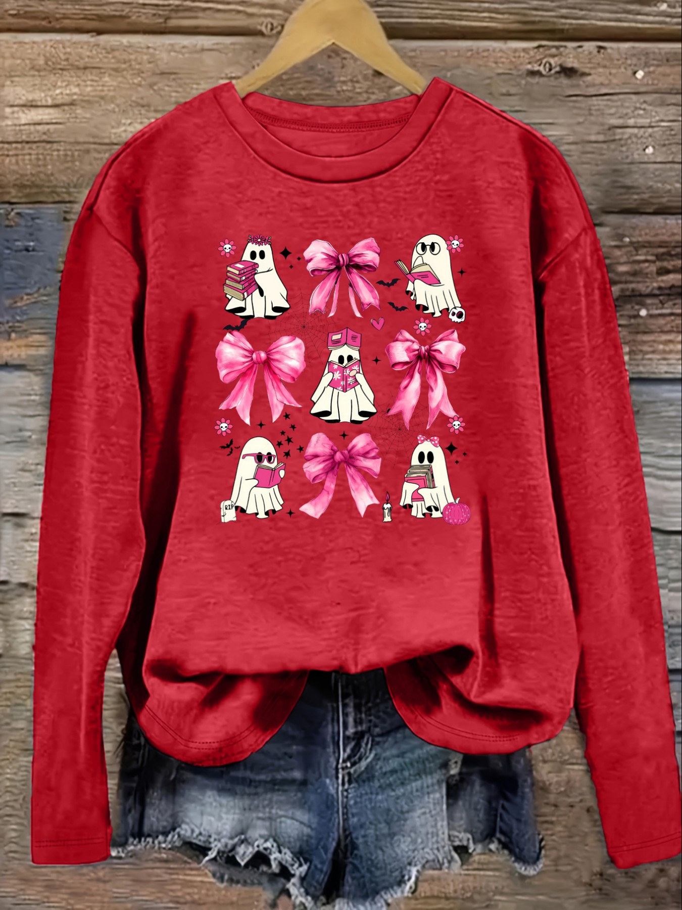 เสื้อยืดแขนยาวคอกลมลำลองสำหรับ - Winter Clothing Cute บทวิจารณ์และราคา