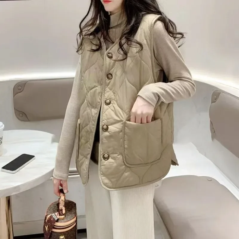 เสื้อกั๊กผ้าฝ้ายบุหนานุ่มสไตล์ - Padded Vest Gilet บทวิจารณ์และราคา