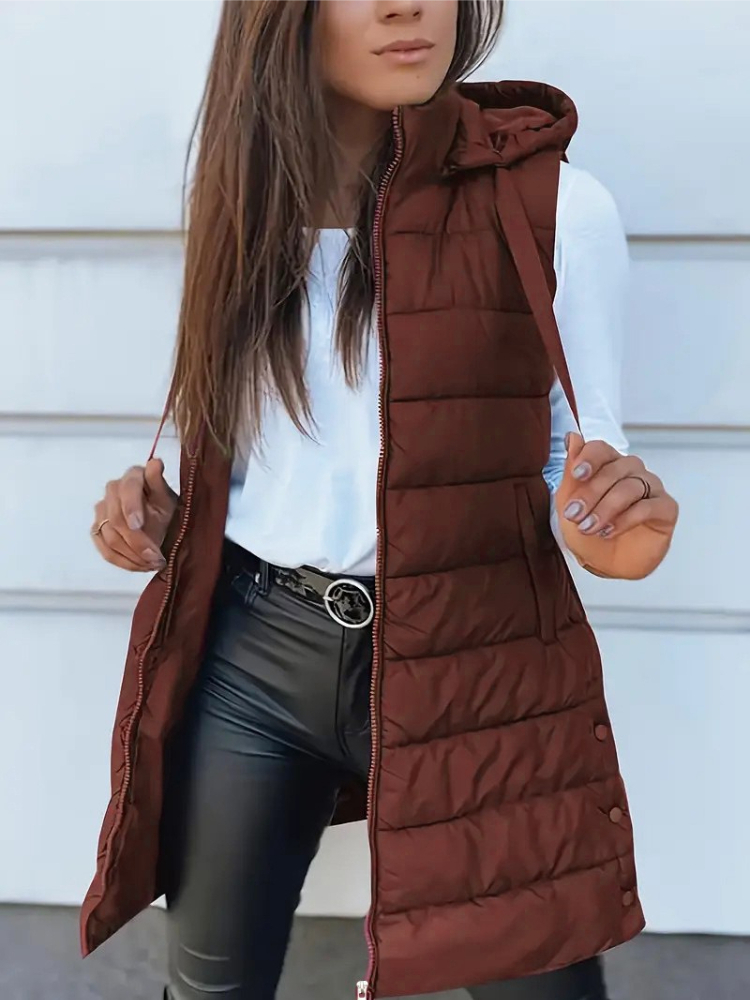 เสื้อกั๊กผู้หญิงสำหรับฤดูใบไม้ - Padded Vest Gilet บทวิจารณ์และราคา