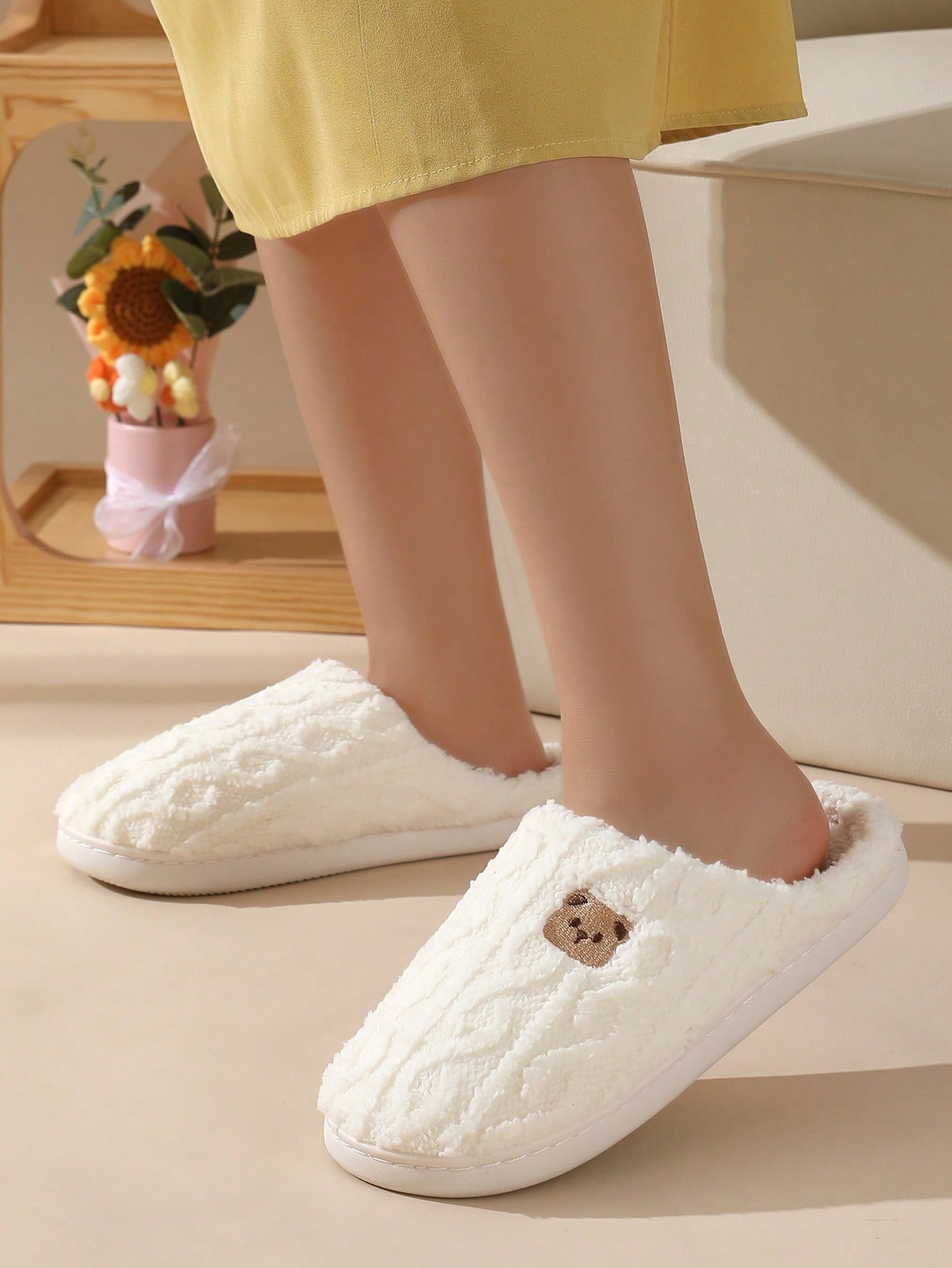 รองเท้าแตะผ้าฝ้ายอุ่นสำหรับผู้ - Winter Clothing Material บทวิจารณ์และราคา