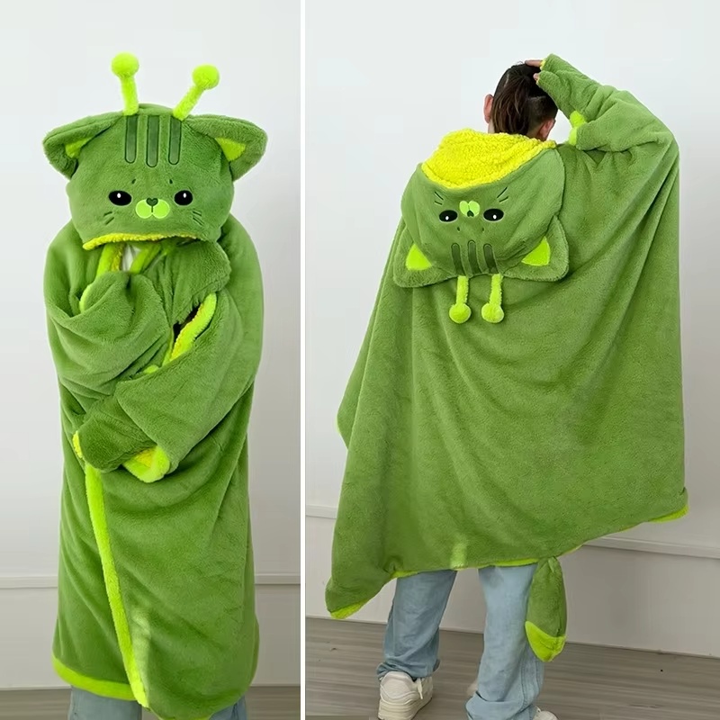 ผ้าห่มคลุมตัวลายการ์ตูนแมวเอเล - Winter Clothing Cute บทวิจารณ์และราคา