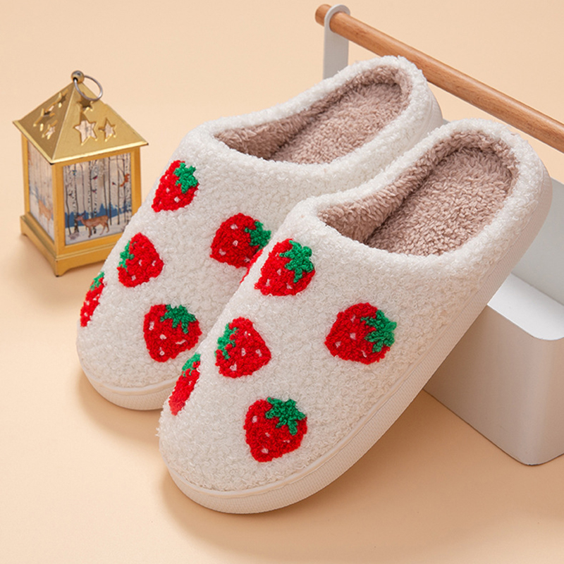 รองเท้าแตะผู้หญิงลายสตรอว์เบอร - Winter Clothing Material บทวิจารณ์และราคา