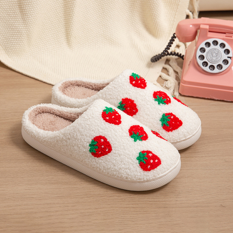 รองเท้าแตะผู้หญิงลายสตรอว์เบอร - Winter Clothing Material บทวิจารณ์และราคา